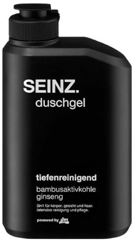 SEINZ. Duschgel mit seiner 3in1 Technologie für Körper, Gesicht und Haar, herrlichen Duftnoten, Maskuliner Duft, Vegane Formel 300 ml (Tiefenreinigend)