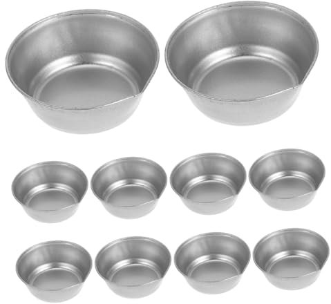 Uonlytech 10pcs Large Round Paint Mixing Cups with Spout, Model Paint Mixing Bowls for Scale Model Painting and Miniature Art, Suitable for Artists and Hobbyists in Painting and Crafting