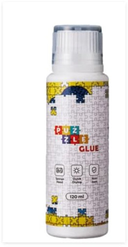 Colla per Puzzle,2PCS 120ML Colla per Puzzle Trasparente,Colla per Puzzle Liquida,Colla Puzzle con Testa In Spugna,Accessori per Attaccare E Appendere Rapidamente I Puzzle,Colla Puzzle per Cornice