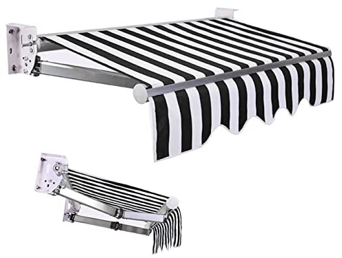 Generisch Awning, Articulated Arm Sun Awning, Wall Mount, Angle Adjustable, UV Protection, Waterproof, Manual Retractable, Aluminium, 200 x 150 cm