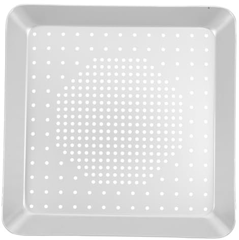 FONDOTIN Bac à Pizza Carré Antiadhésif Pour Four Avec Plaque De Cuisson Alliage Aluminium Pour Cuisine Maison