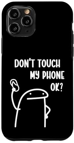Lustiges „Don't Touch My Phone“ Angry Cute Slap with Sandals Meme Hülle für iPhone 11 Pro