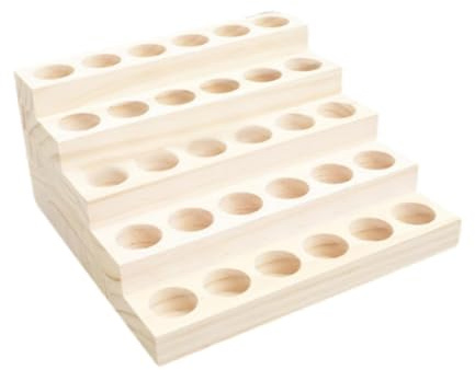 Präsentationstisch aus Holz, für ätherische Öle, für Feiertage, Einweihungsfeiern, Festivals, 5 Schichten, 6 Löcher, Braun