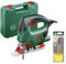 Bosch 0615991Ev1 Pst 800 Pel Compact + 10Pc Jsb Set (Wood/Metal/T-Shank), Green