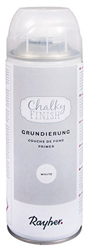 Rayher Chalky Finish couche de fond vernis spray universel 400ml blanc, 34372000