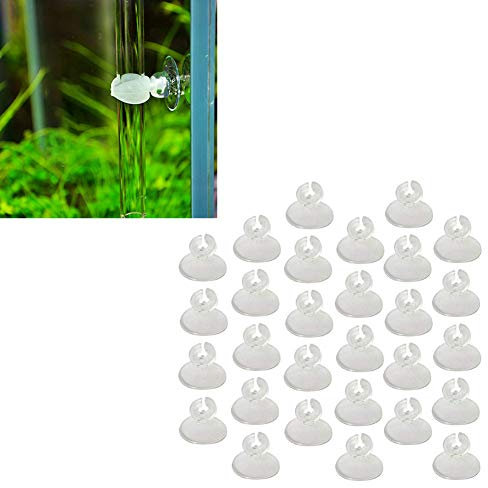 Switty Wasser und Holz MCEO 20pcs Aquarium Suckers Saugnäpfe Halter Clips Klemmen für 4/6mm Airline Rohr