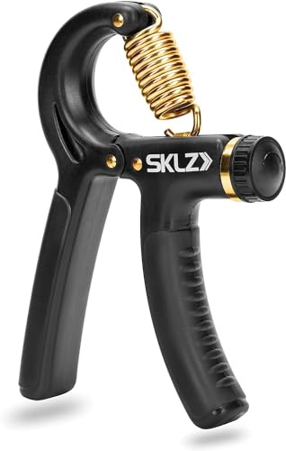 SKLZ Grip Strength Trainer, Adjustable Resistance for Hand, Wrist, Forearm Strength, 9-40kg, Ideal for Rehabilitation, Stress Relief, Compact Design - Black, Perfect for Home or Gym Use