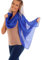 DOLCE ABBRACCIO by RiemTEX ® Schal Damen PRIMA DONNA Stola Tuch aus Wildseide in edlem Blau Tücher in 31 Unifarben Halstücher Seidentuch Schals Damen Halstuch Seidenschal (Königsblau)