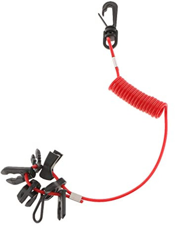 B Blesiya Marine Universal 7 Keys Outboard Engine Motor Kill Switch Lanyard Boat