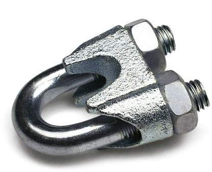 Constrabo® | 20 x Acciaio fune metallica morsetti 3 mm DIN 741| Cavo morsetti in acciaio zincato | Clip cavo per fune metallica | Morsetti per sella, fune metallica clip, morsetto per fune metallica
