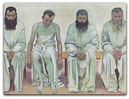 Bilderdepot24 Kunstdruck Poster - Ferdinand Hodler Die Lebensmüden 60x40 cm ca. A2 - Alte Meister Bild ohne Rahmen