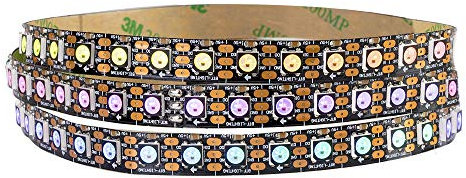 BTF-LIGHTING WS2812 ECO 1M 100 LEDs RGB Individuell adressierbar WS2812 Legierungsdraht 100Pixels/m 5050 SMD Flexibler Streifen Schwarz PCB DC5V für Heimdekoration IP30 Nicht-Wasserdicht(Nur Streifen)