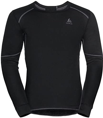 Odlo Uomo Maglietta termica a maniche lunghe ACTIVE X-WARM, Black, S