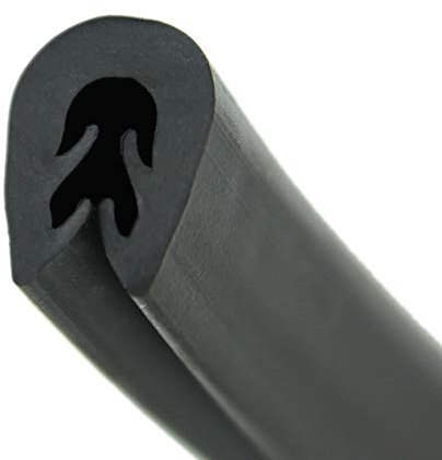 SMI-Kantenschutz KS-TPE3-5S für 3-5mm TPE Schwarz selbstklemmend ohne Kleber ROSTFREI ohne Metalleinlage- Kantenschutzprofil, Kederprofil, Kantenprofil für Autotüren, Bleche (3 m)