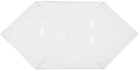 KraftKids Decke für Babyschale in Leinen leicht grünes Weiß, 75 x 75 cm große Baby-Decke, luftige und praktische Musselin Decke für heiße Tage im Sommer