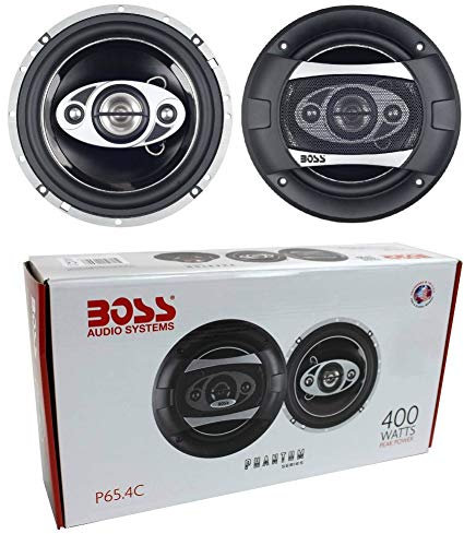 2 Altavoces coaxiales de 4 vías Compatible con Boss Audio Systems PHANTOM P65.4C 16,50 cm 165 mm 6,5 200 vatios rms 400 vatios MAX sensibilidad 84 db 4 ohmios, por par
