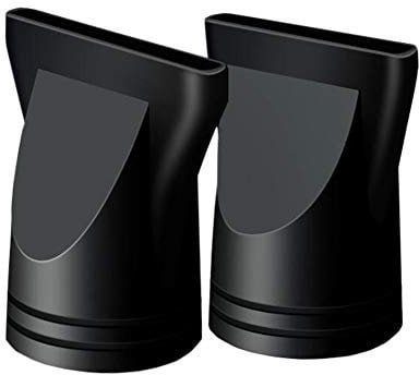 2PCS plastica salone asciugacapelli ugello sostituzione stretto concentratore sostituzione colpo piatto capelli asciugatura ugello nero