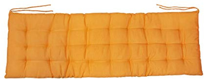 CB Home & Style Bankauflage Bankkissen 4 cm dick Sitzpolster Bank Gartenbank Auflage (150 x 40, Orange)