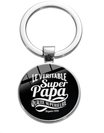 Porte-clés Le véritable super papa, Porte-clef papa, Cadeau Papa, fête des pères