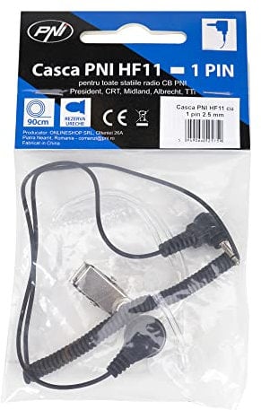 PNI HF11 headphone with 1 pin 2.5 mm, acoustic tube, for all CB Radio