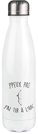 Thermoskanne Isolierflasche mit Aufschrift ''J'peux pas schießen''