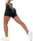 Unthewe Workout Butt Lifting Shorts für Frauen Hohe Taille Nahtlos Gym Yoga Booty Shorts, Scrunch Black, Klein