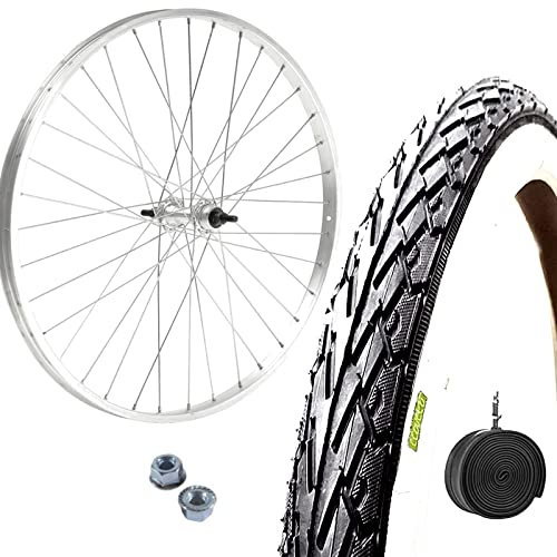 Felge Vorderrad 28 Zoll 28 x 1,75 cm + Reifen Weiß Schwarz 700 x 35C + Schlauch für City Bike Straße Trekking