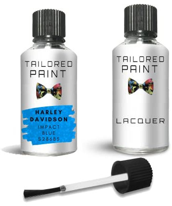 For Harley Davidson Motorcycle Bike Touch Up Paint Repair Kit Scratch Stone Chip Fix Impact Blue S28685 Touch Up + Lacquer