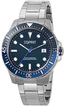Esprit Hudson Herren-Armbanduhr ES1G303M0075, silberfarben, Armband