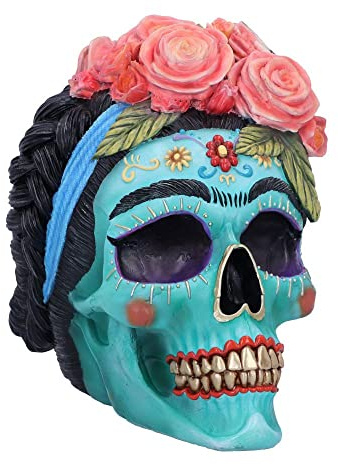 Nemesis Now, Calavera de Azucar, Blue, 19cm