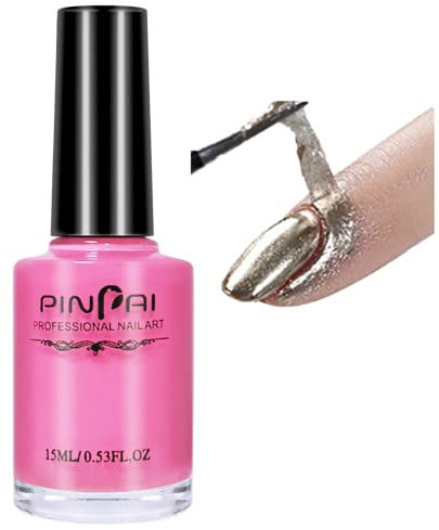 Liquid Latex Nails Peel Off, Liquid Latex For Nail Art Skin Barrier Protector for Gel Polish Fast Drying Odorless Cuticle Base Coat Nail Polish Guard Liquid Tape Protector-15ML (Pink)