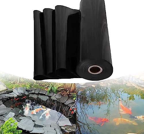 AVIITI Lámina para Estanque, HDPE Al Aire Libre Negro Estanque De Jardín De Agua Liners, Membrana De Piscina De 0,1 mm De Grosor,Negro,9x9m
