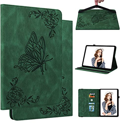 Case for Lenovo Tab M8 4th Generation Cover, TB-300FU, Lenovo M8 4th Tablet Case 8 Inch Cute Butterfly Case for Women with Pencil Holder Shockproof Stand Cover Green