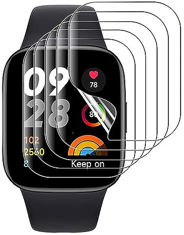 Stejnhge [5 Pack] Protector Pantalla para Xiaomi Redmi Watch 3 Active/Redmi Watch 3 Lite, [NO Vidrio] Película de hidrogel TPU, Película Protectora Suave