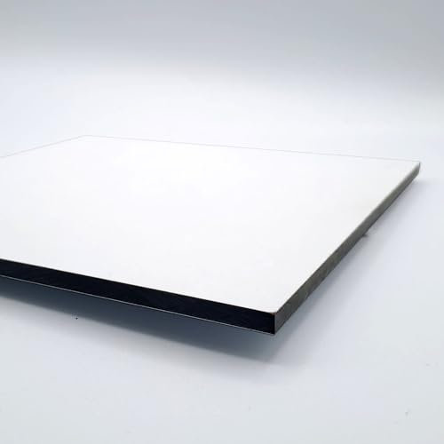 HPL Platten 40x60cm Vollkernplatten für Außen und Innenbereich, 6mm dick, Weiss RAL9016