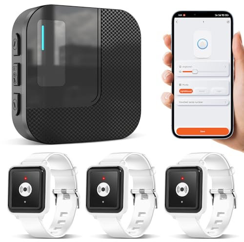 DAYTECH Notrufknopf für Senioren auf Handy, WiFi Tuya Smart Senioren Notfallknopf Alert System, Hausnotruf für ältere Patienten Behinderte,Kinder SOS Notruf(2 Schwarze Empfänger+1 Armband+2 Tasten)