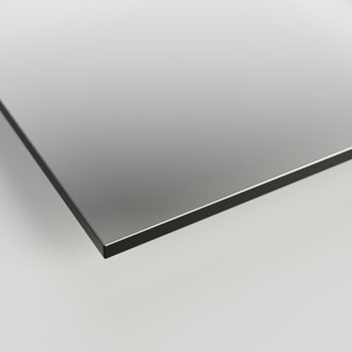 Glasplatte Tisch 120x80 ESG Glas 6mm nach Maß grau - Glasscheibe 120 x 80 cm für Schreibtisch Schminktisch - Sicherheitsglas Glasplatten nach Maß rechteckig als Schutz transparent