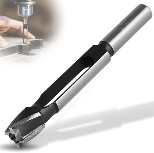SWAWIS Forêt à Tenon Profond Diamètre 8 mm, Coupe en Acier Carbone, Carotteuse pour Fabrication de Meubles, Coupe Goujon pour Bois