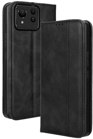 BAILI Coque pour ASUS Zenfone 11 Ultra, Flip Cover Fonction Stand Etuis Compatible avec ASUS Zenfone 11 Ultra, Noir