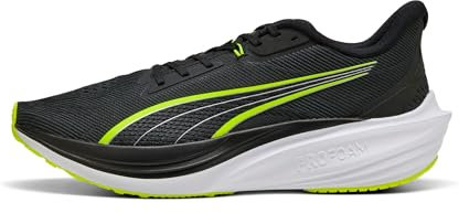PUMA Unisex Darter PRO Road Running Shoe, Black-Yellow Alert White, 7 UK