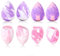 Make up Schwamm Set,8 PCS Beauty Blender, Makeup Sponge, Weicher Blending Sponge, Waschbar Latexfrei Schwamm, Kann Trocken Oder Feucht Angewandt Werden, für Flüssiges Foundation Puder