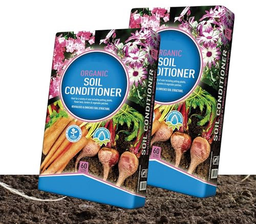 50 Litres Outdoor Soil Conditioner Compost Soil Organic Garden Compost Bags Ideal For Planting, Flower Beds, Sowing Baskets & Tubs (1 Bag (50 Litres))