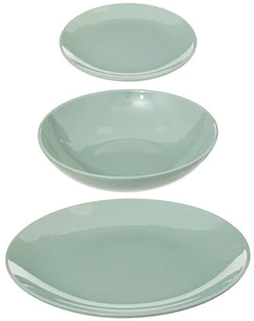 Secret de Gourmet - Service de Table 18 Pièces Colorama 26cm Vert Menthe