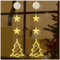 Jsdoin Weihnachtsbaum Weihnachtsbeleuchtung, 2 Stück Weihnachtsbaum Weihnachtsbeleuchtung Fenster Innen Lichterkette, Timer, Batterie, für Geburtstag Hochzeit Party Weihnachten Deko(Warmweiß)