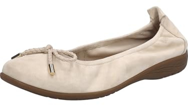 Josef Seibel Damen Klassische Ballerinas Fenja 09,Weite G (Normal),Slip-ons,klassisch elegant,Schleife,Ballerinen,Pumps,beige,42 EU