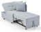 EROMMY Schlafsessel mit bettfunktion,3-in-1 Schlafsofa ausziehbar Klappsofa,verstellbares einarmiges Klappsofa für kleine Räume (hellgrau)