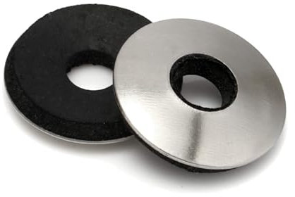 50 Stück EPDM-Dichtscheiben mit Neoprenbeschichtung aus Edelstahl für Schrauben und Muttern und Gewindestange, M4.8 x 14mm