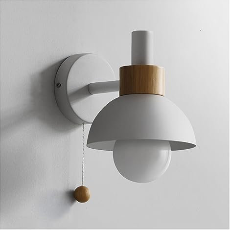 Apparecchi di illuminazione da parete Moderna lampada da parete a forma di torcia Applique da parete nordica industriale con catena a sfera Apparecchio di illuminazione da parete per fattoria Bagno Ca