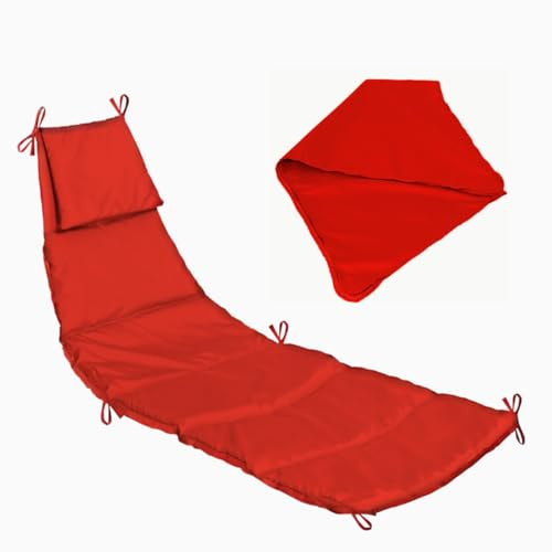 FSJITF Ersatzkissen für Außenschaukelliege, Terrassenmöbel, Hängematte, Stuhl, Polsterung, lichtbeständig, atmungsaktiv, wasserdicht (Rot)
