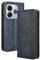 WBWONE Hülle für realme sdf54566441, Premium TPU/PU Leder Klappbar Schutzhülle Tasche Handyhülle mit Standfunktion & Kartensteckplätzen, Blau